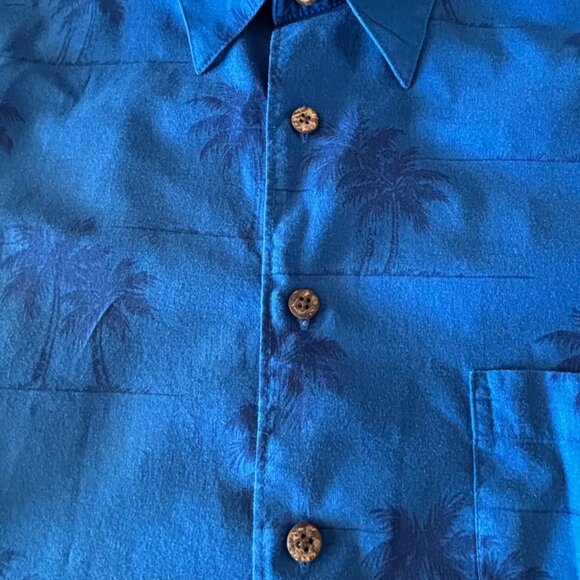 Reyn Spooner Shirt Adult Large Blue Hawaiian Tropic Button Up Mens Large Prokids - Picture 3 of 9